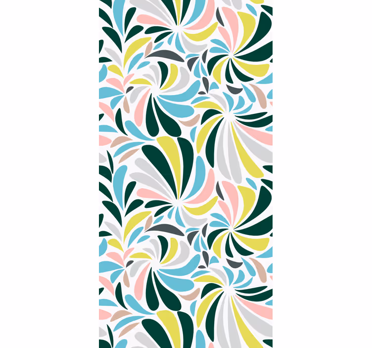 Chained colored feathers striped wallpaper - TenStickers