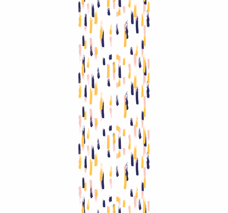 Blue, yellow and pink strokes modern Wallpaper - TenStickers