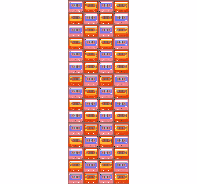 Retro wallpaper retro cassette collection - TenStickers
