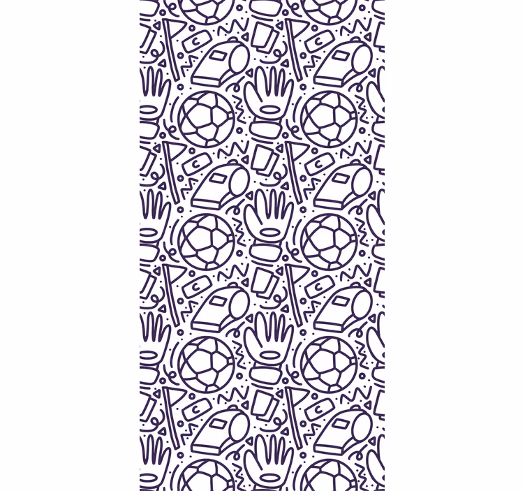 Sport doodle design Childrens Wallpaper - TenStickers