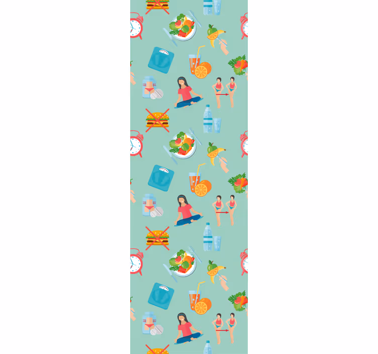 Weight loss healthy diet plan icons  wallpaper - TenStickers