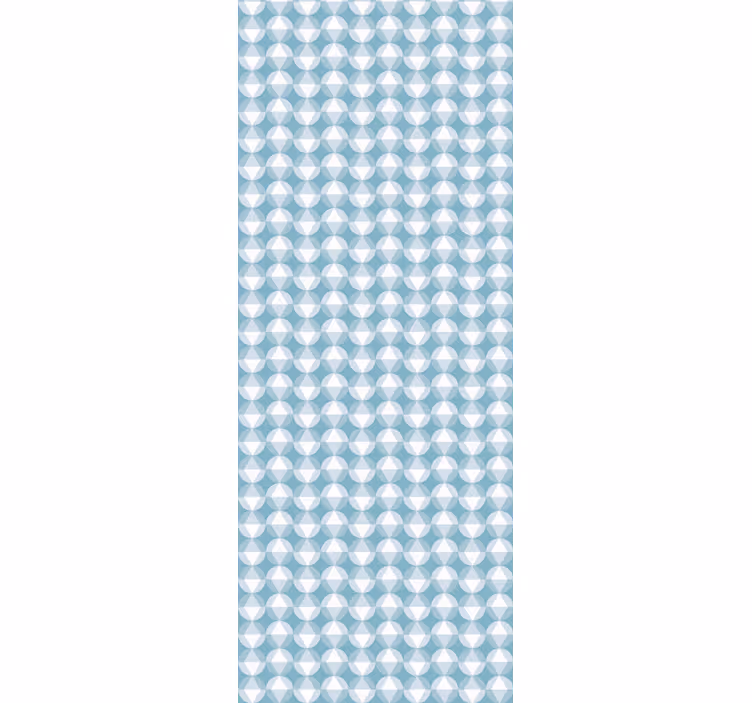 Soft Blue Patterns wallpaper geometric - TenStickers