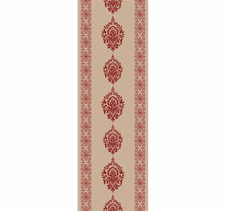 Elegant Red Patterns baroque wallpaper - TenStickers