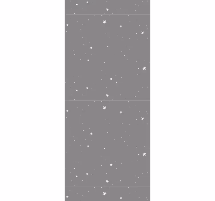 White stars over a gray children wallpaper - TenStickers
