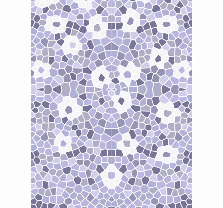 Mosaic Floral Pattern tile effect wallpaper - TenStickers