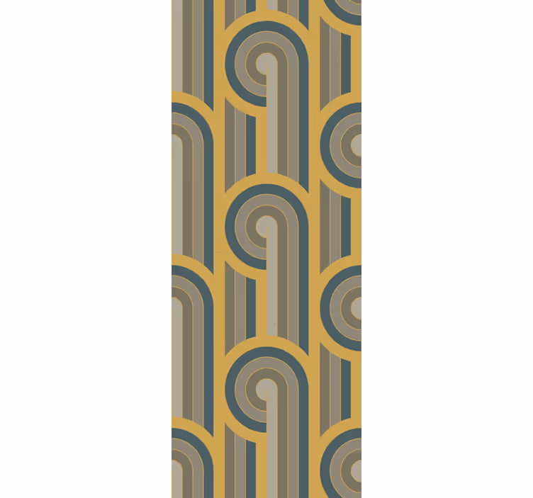 Curved Pattern Design wallpaper geometric - TenStickers