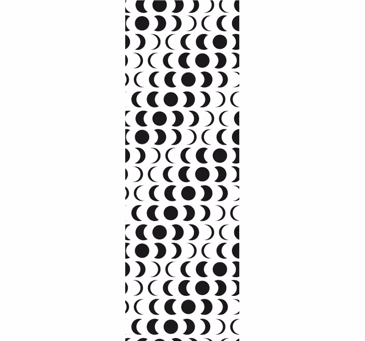 Black Circular Pattern wallpaper geometric - TenStickers