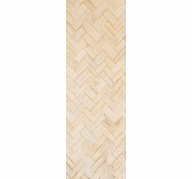 Wood style white herringbone parquet wallpaper - TenStickers