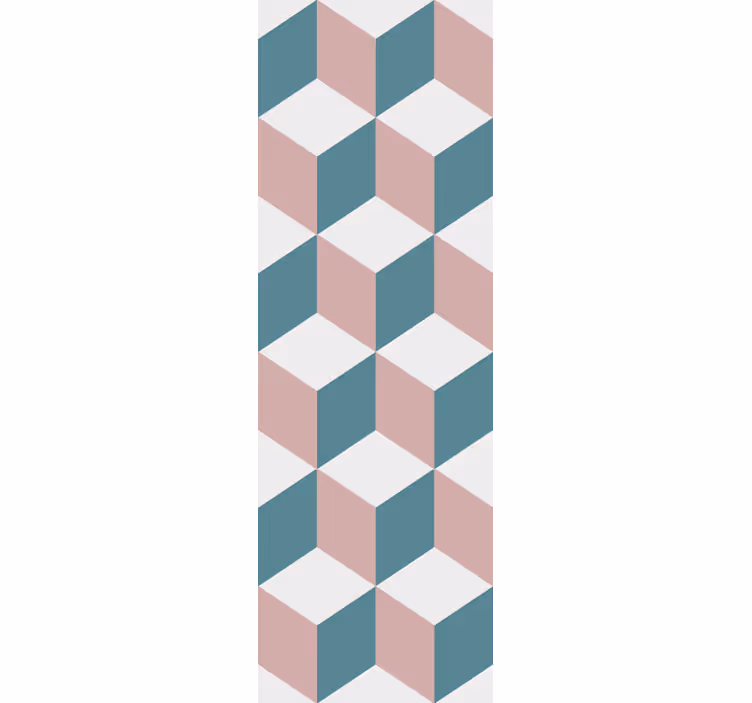 3D cube arrangement wallpaper geometric - TenStickers