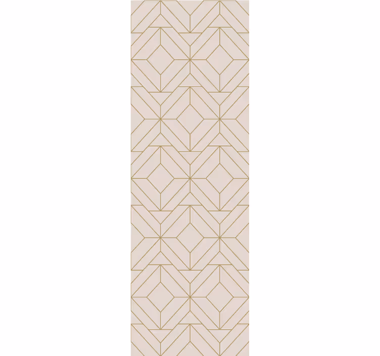 Golden rustic lines geometric pattern wallpaper - TenStickers