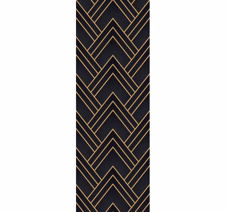 Zigzag golden pattern wallpaper geometric - TenStickers