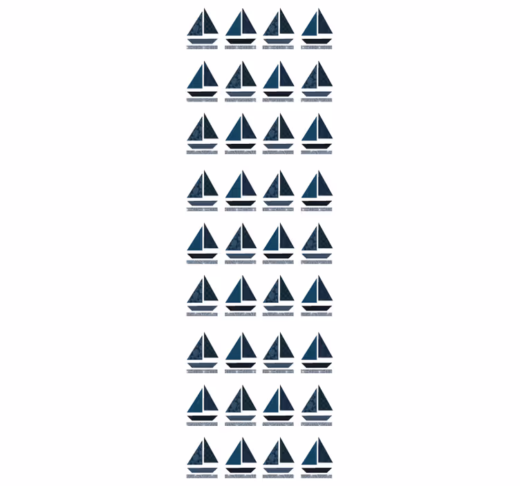 Fabrics sailboat pattern children's wallpaper - TenStickers