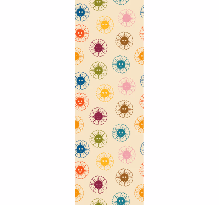 Emotions smiley faces Childrens Wallpaper - TenStickers