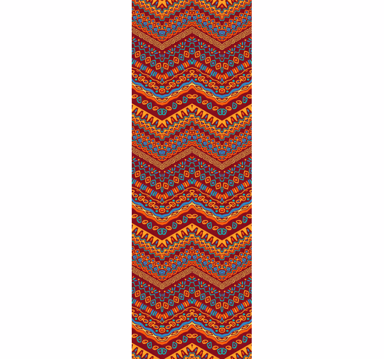 Red tribal patterns abstract wallpaper - TenStickers