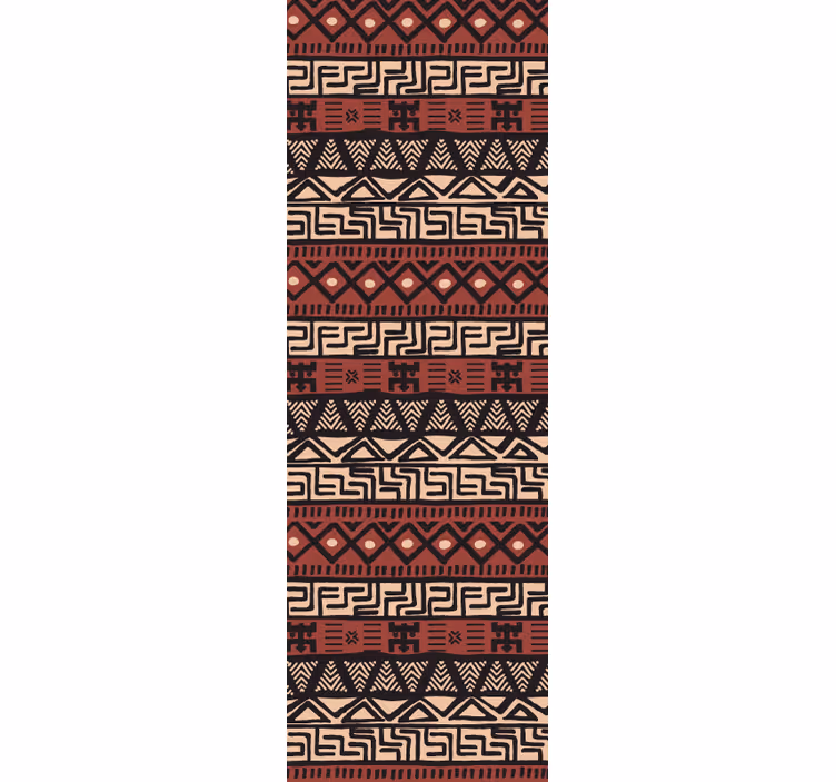 Tribal Pattern Dark Red Abstract Wallpaper - TenStickers