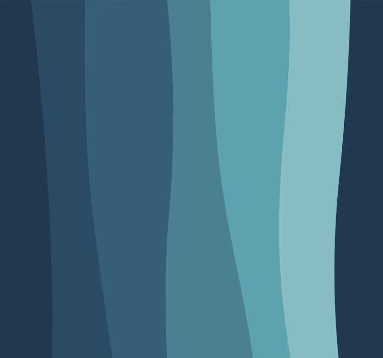 Curved Ocean Waves 3 d wall paper - TenStickers