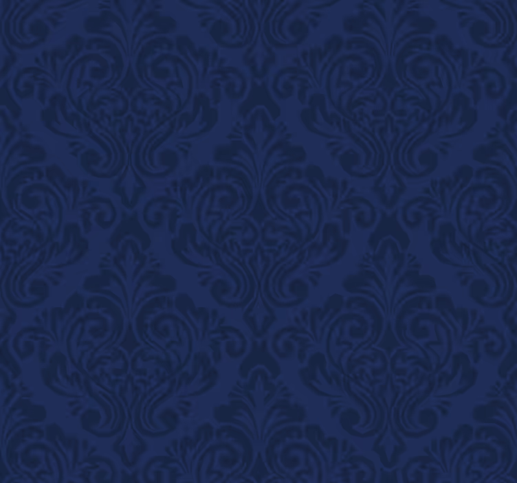 Navy blue Damask living area wallpaper - TenStickers