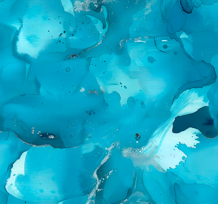 Blue waves abstract wallpaper - TenStickers