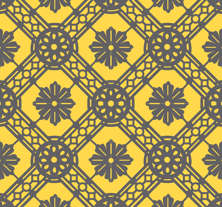 Geometric Patterned Accent wallpaper geometric - TenStickers