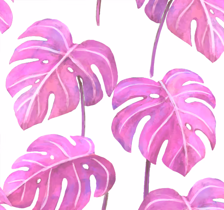 Monstera Deliciosa leaves wallpaper - TenStickers