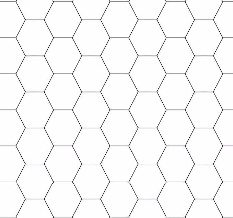 Honeycomb Pattern wallpaper geometric - TenStickers