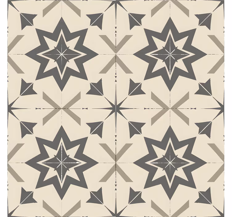 Beige starry design tile effect wallpaper - TenStickers
