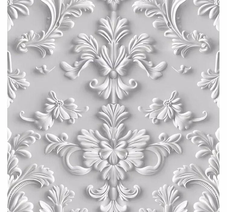 3D effect baroque wallpaper - TenStickers