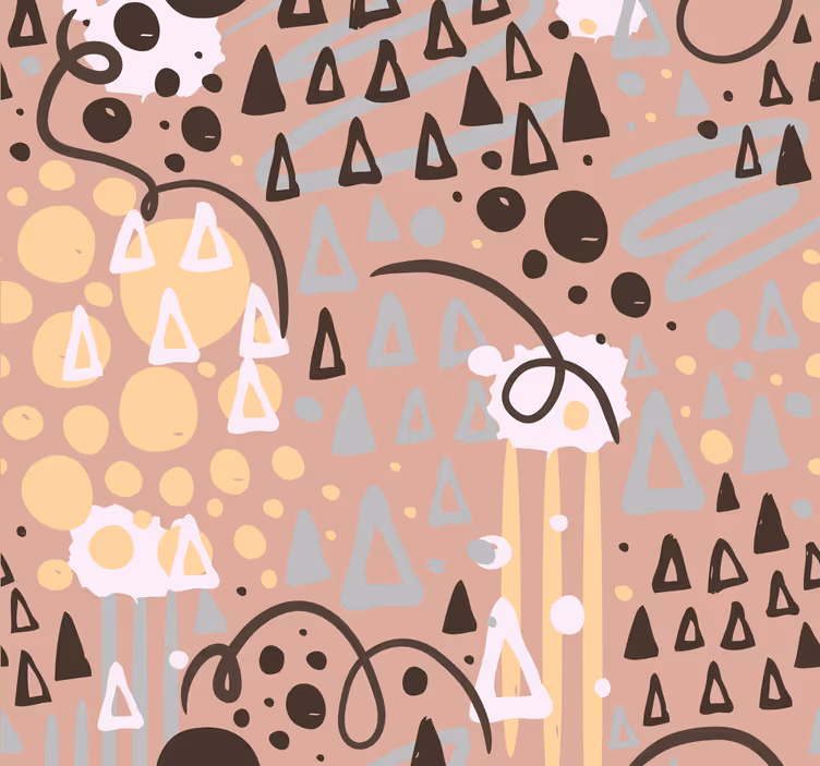 Geometric Fun Shapes wallpaper childrens room - TenStickers