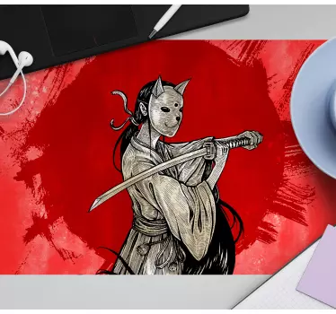 The Anime samurai anime mousepad is perfect to work at home and at your company, with high quality materials it is durable and easy to clean.
