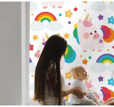 Explore the magical Blind cute unicorns playtime roller blind, perfect for adding whimsy and functionality to your child's room.