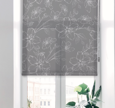 Bring on your home or office space this amazing gray flowers modern blind that can be personalized in the material texture that suit best for you.