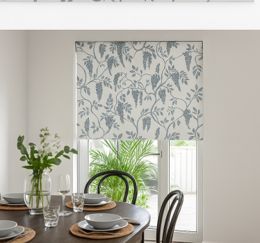 Transform your dining room with the Navy off-white grapevine dining room blind. Stylish, functional, and easy to install for every home.