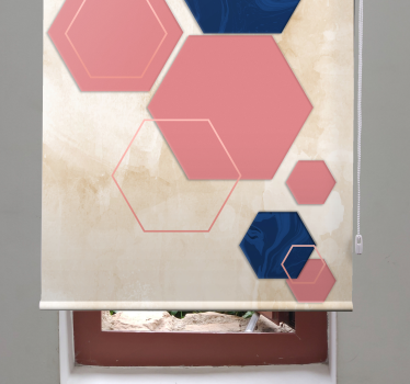 Bring some geometrical decoration to your house with this pastel hexagons geometric art living room blind and upgrade your space! Online purchase!