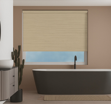 Discover the Textured neutral fabric bathroom blind for elegance and privacy. Easy to install and clean, it enhances your bathroom decor beautifully.