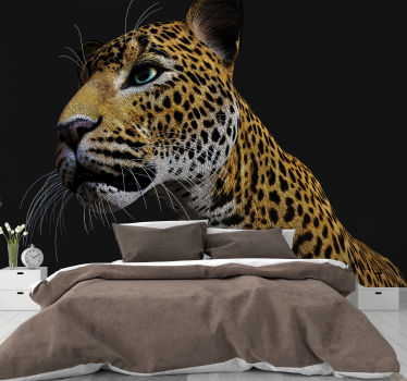 If you feel you are a real fan of Leopards you should have this perfect and colorful 3D fierce leopard  Lounge Wall Mural. Easy to apply.