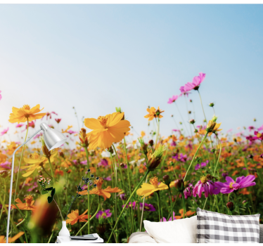 Enhance your home with our Flower wall mural colorful blooming flora, bringing vibrant nature indoors for a refreshing touch!