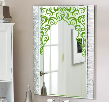 Decals - Arabic inspired floral design ideal for mirrors. Available in various sizes and in 50 colours. Stickers made from high quality vinyl.