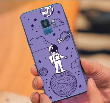 Explore ASTRONAUT IN SPACE Samsung stickers that add a cosmic touch while protecting your phone in style and creativity!
