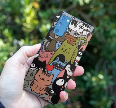 Explore our Feline friends collection of colorful cat Samsung stickers, perfect for your phone and any flat surface!