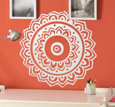 Decals - Floral mandala illustration. Available in various sizes and in 50 colours. Wall stickers. Easy to apply and remove.
