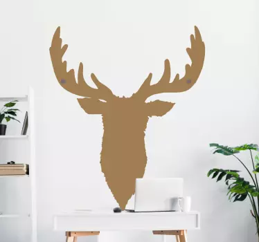 Discover the Majestic Elk Head coat hanger sticker, a stunning wall art piece perfect for home decor and nature lovers.