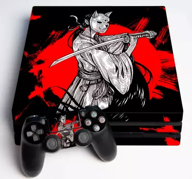 Ninja girl PS4 vinyl sticker to beautify your PlayStation deceive with a lovely look.  A design for lovers of ninja character.