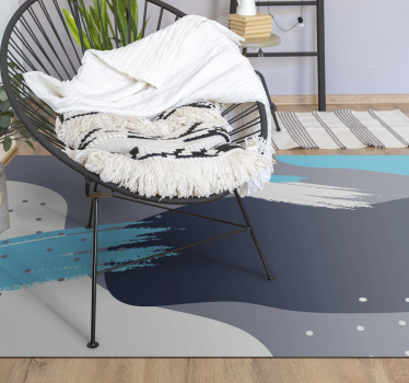 Transform your space with the Abstract Splash Pattern modern vinyl rug. Easy to clean, stylish and perfect for any decor!