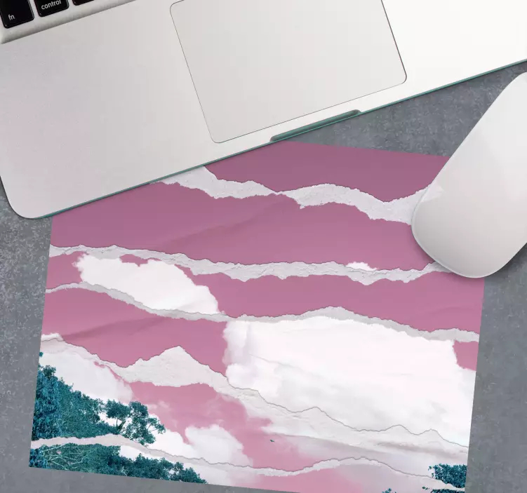 Abstract image in torn paper style mouse pad - TenStickers