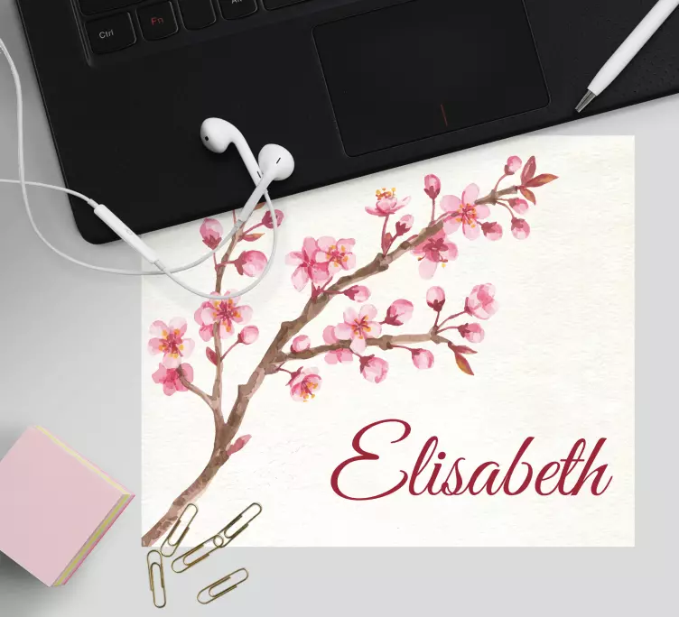 Cherry Blossom personalised mouse mat - TenStickers