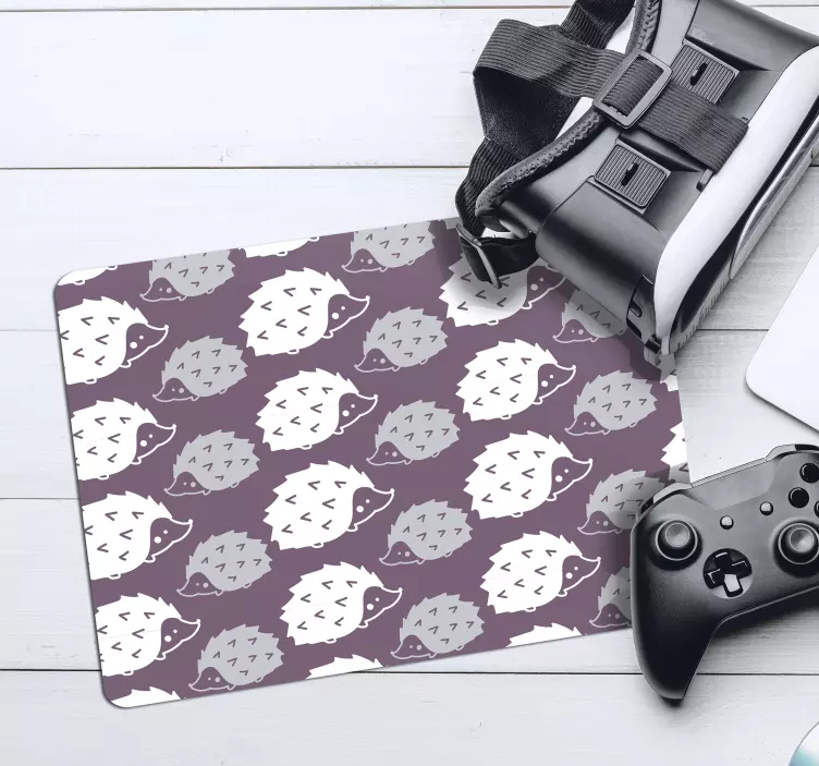 Cute Hedgehog Motif mouse pad patterns - TenStickers