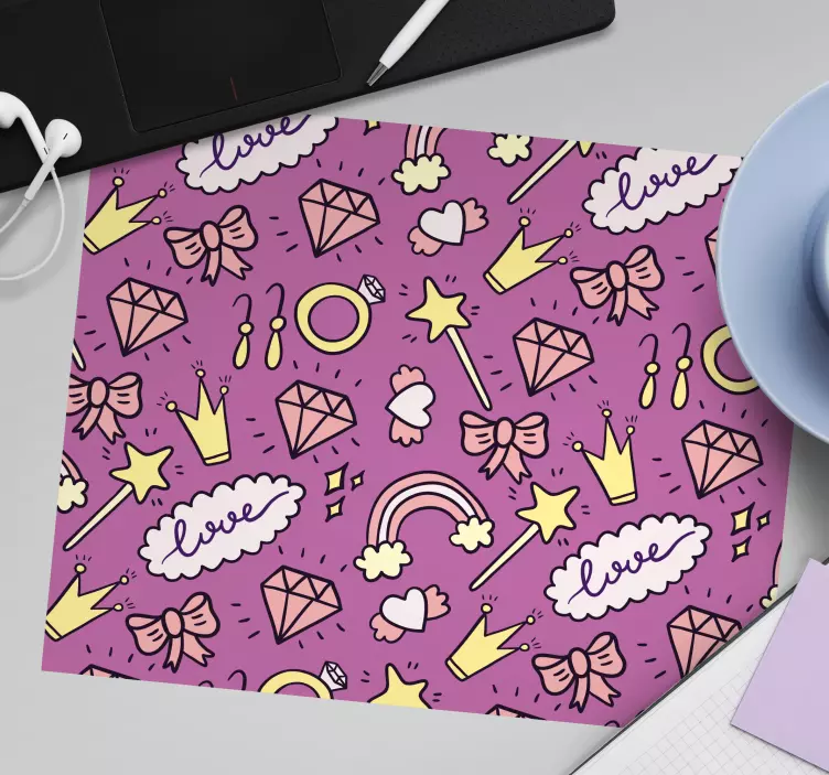 Doodle illustrations anime mousepad - TenStickers