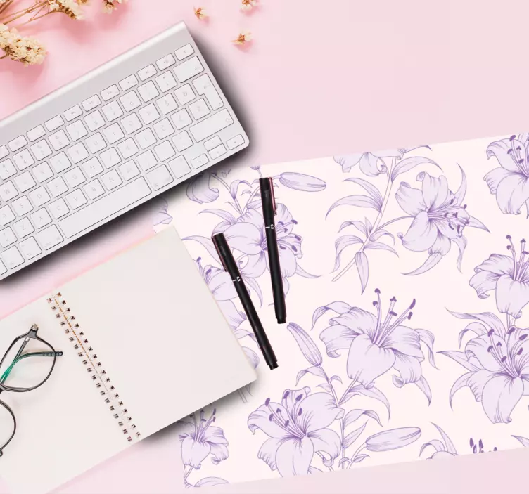 Floral Motif Background mouse pad patterns - TenStickers