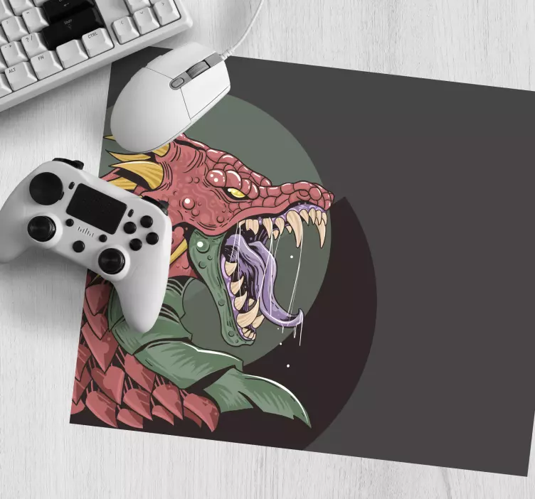 Frightening Dragon anime mousepad - TenStickers