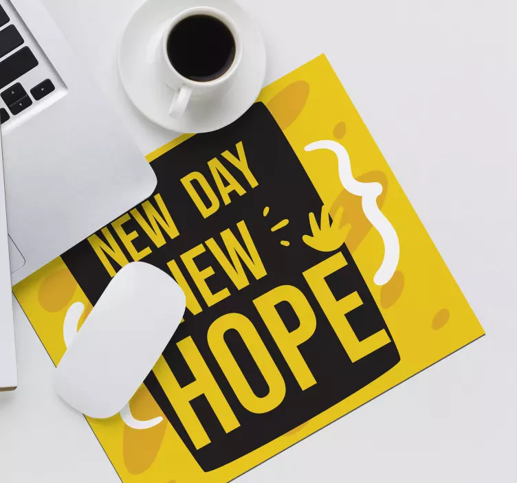 New day mouse vinyl pad quotes - TenStickers
